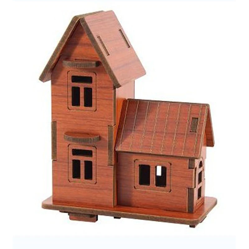 

DIY 3D Mode House Toys Kits Creative House Wood Puzzles Education Toy Model Building Wooden Puzzle For Kids And Adults