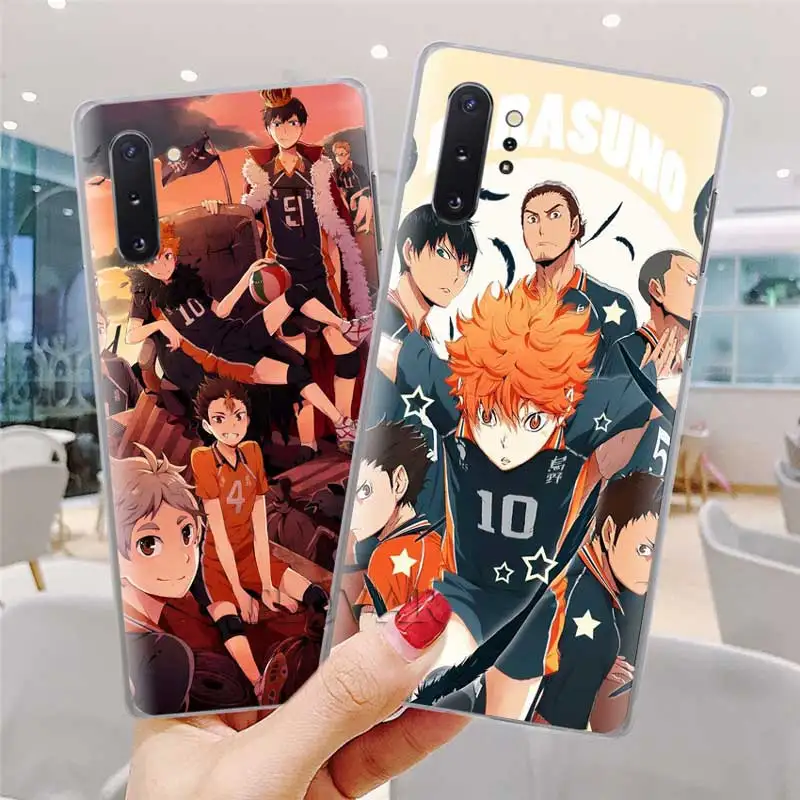 Аниме Haikyuu телефонные чехлы для samsung Galaxy Note 10 S10 плюс 5G S10e A30 A40 A50 A60 A70 M40 жесткий чехол