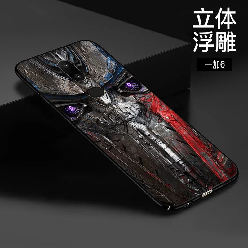 OnePlus6 чехол китайский дракон Лев волк мир против взрывов тиснение тонкий задний