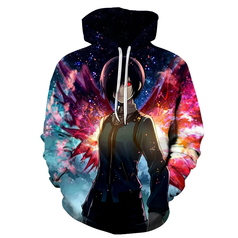 Новинка 2019 года толстовка с капюшоном 3D принтом в стиле японского вурдалак