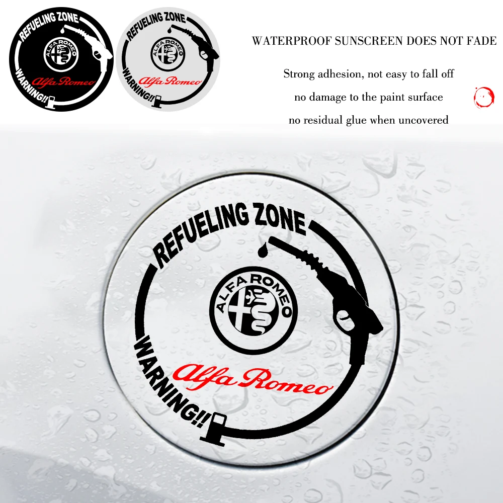 

Car Styling Sticker Fuel Tank Cap Stickers Creative Decoration Decal For Alfa Romeo 159 147 156 giulietta GT mito Giulia Stelvio