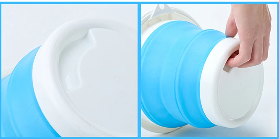 1.5-10L Portable Folding Bucket Outdoor Thick PP Silicone Fishing Supplies Folding Bucket for Fishing Promotion camping Car Wash