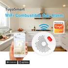 Датчик утечки газа сжиженного углеводородного газа с сигнализацией, Wi-Fi, датчик безопасности Smart Life Tuya, управление через приложение, датчик утечки для умного дома
