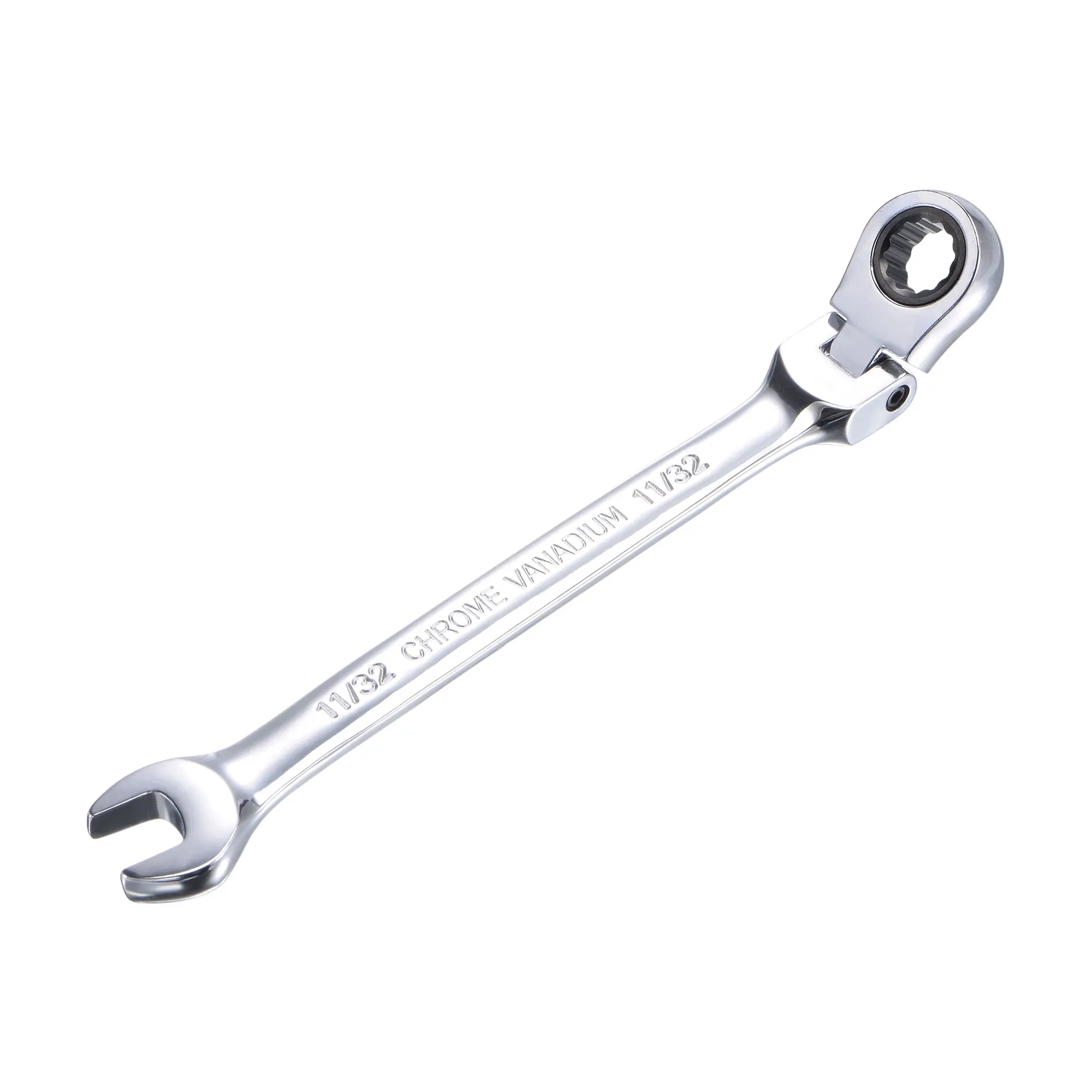

11/32Inch Flex-Head Ratcheting Combination Wrench 72Teeth 12Point Ratchet Box Ended Spanner CR-V Ratchet Wrench Repair Hand Tool