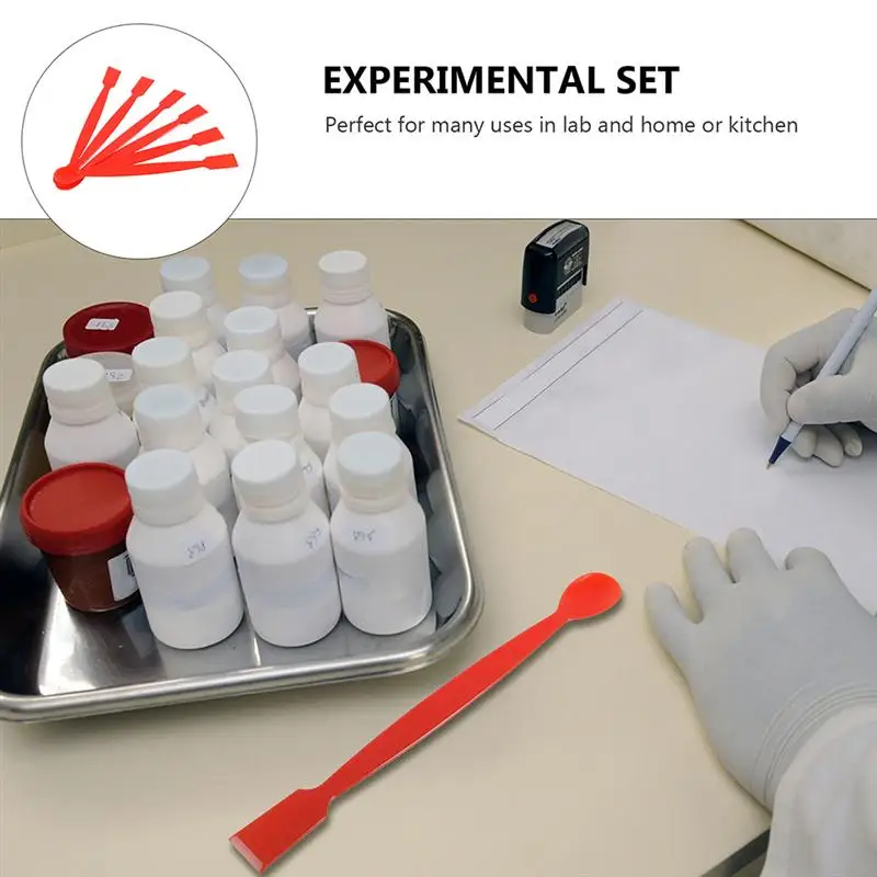 

15Pcs Plastic Medicine Spoons Micro Sampling Spoons Lab Experiment Spoons