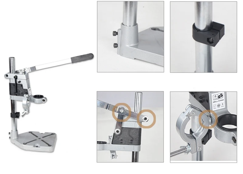 Алюминиевая настольная стойка для дрели двухсторонняя основа электродрели