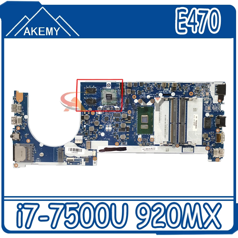 

NM-A821 материнская плата для ноутбука Lenovo Thinkpad E470 CE470 E470C NM-A821 лаптоп материнская плата с процессором i7-7500U GPU 920MX 100% полностью протестирована