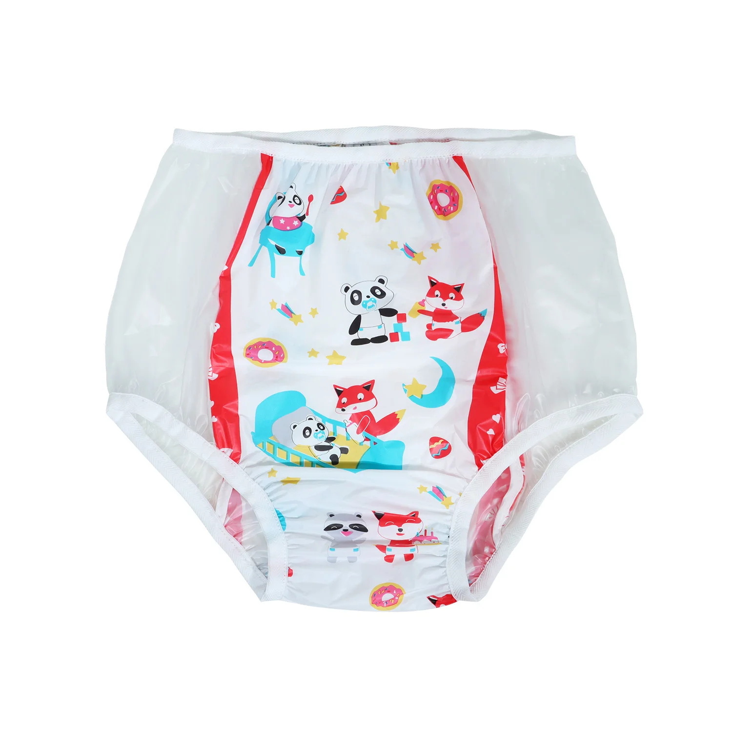 abdl adult baby diapers pvc reusable diaper full printed pattern Babies diapers panties onesize ddlg bebe Baby washable diaper images - 6