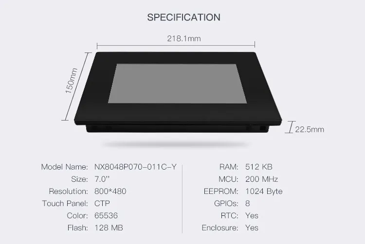Aihasd Nextion 7," ЖК-модуль сенсорный дисплей интеллектуальная серия NX8048P070-011 HMI ips RGB 65K емкостный/резистивный сенсорный экран