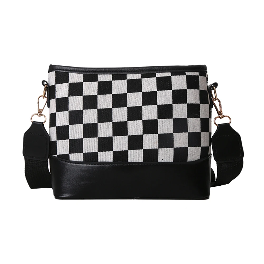 

Female Fashion Checkerboard Shoulder Bag Lady Mobile Phone Casual Crossbody Bag Leisure Ladies Fashion Handbags