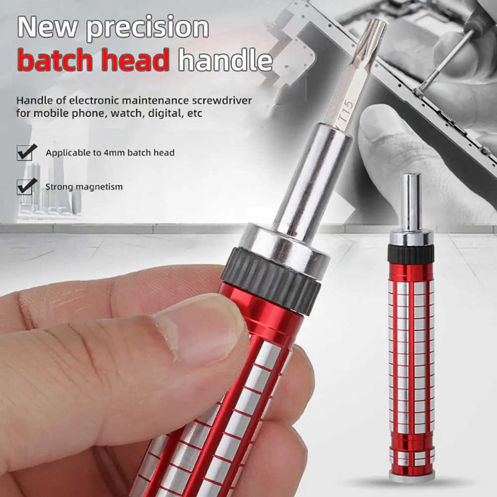 

New Precision Screwdriver Handle Shaft Hex Holder Fits For 4mm Screwdriver Bits