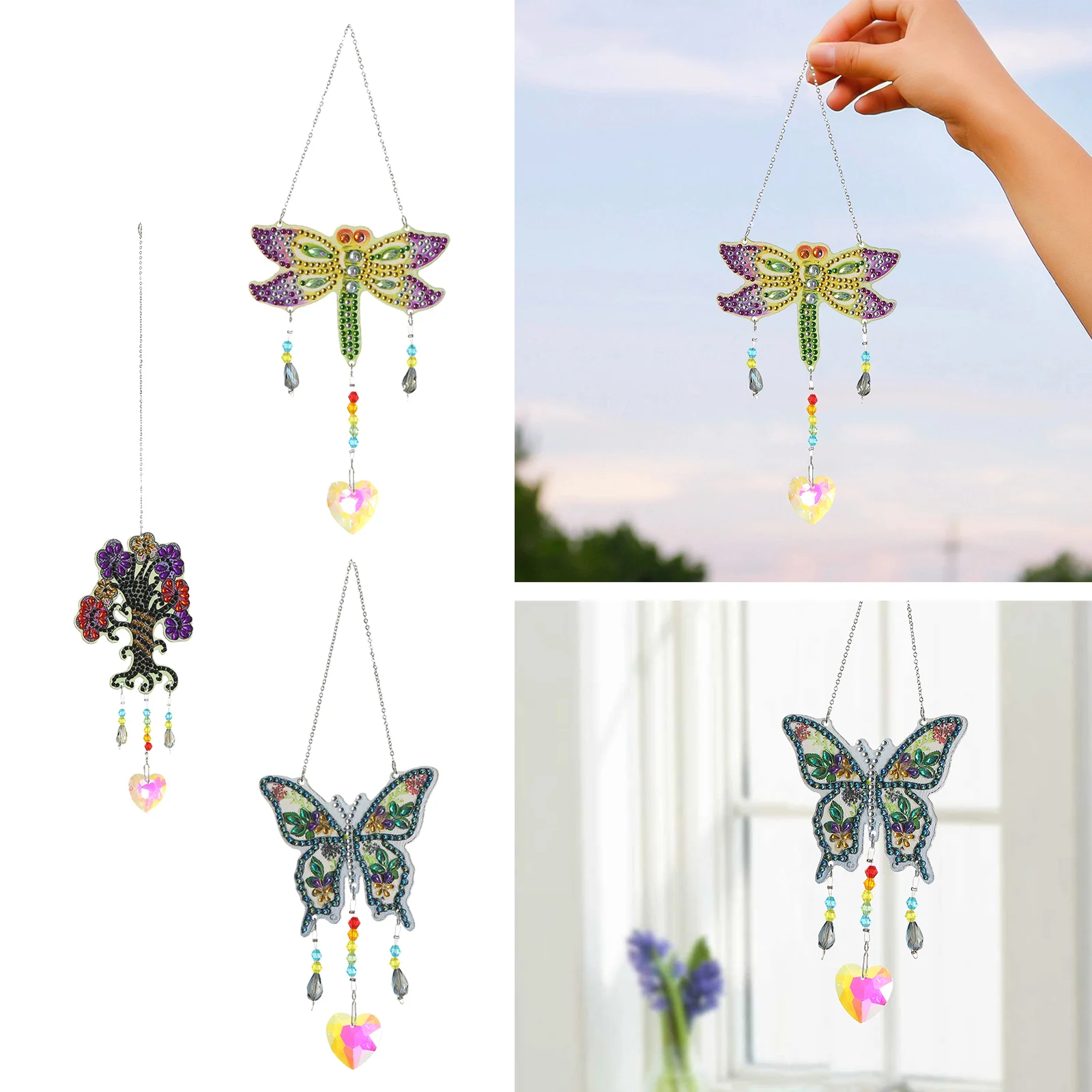 

5D алмазные ветряные колокольчики, набор для самостоятельной вышивки