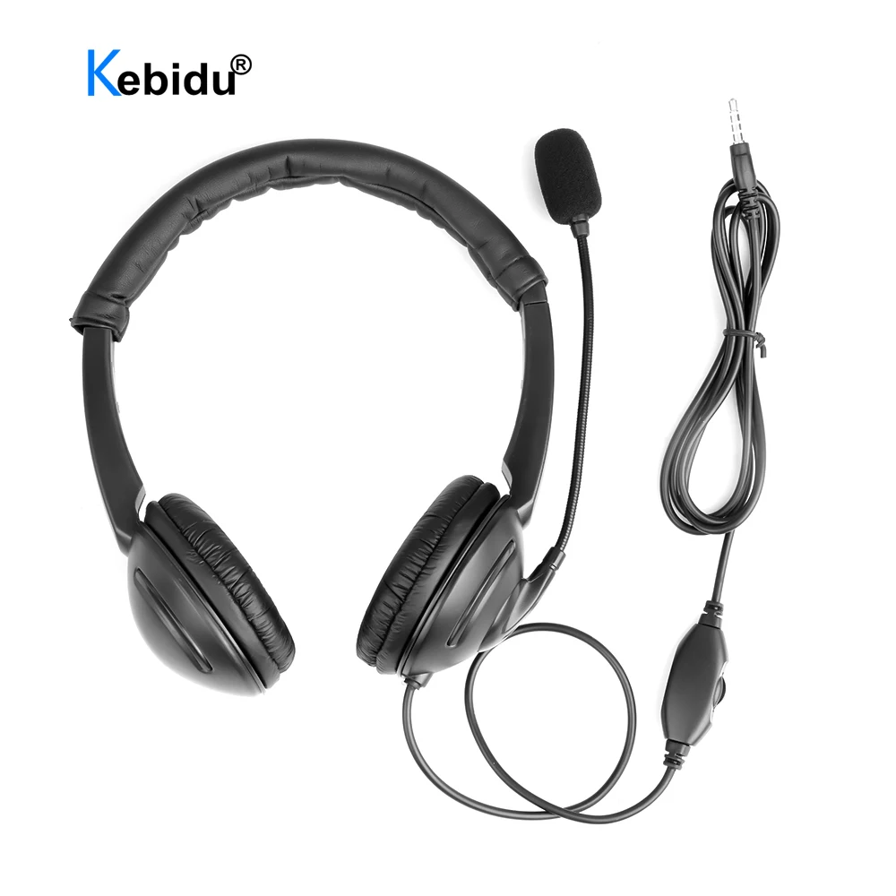 Проводные наушники 3 5 мм легкие с микрофоном и шумоподавлением компьютерная