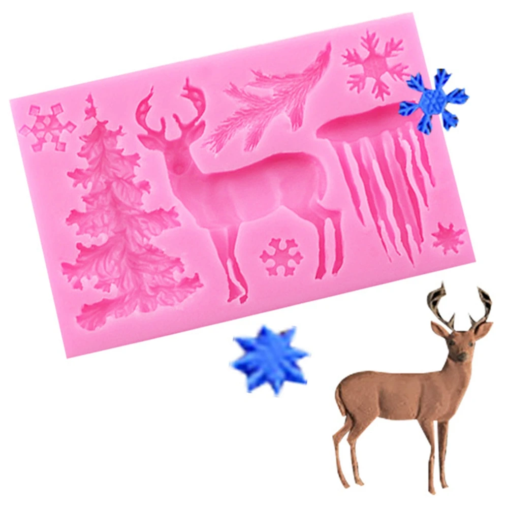 

Green Red Color 3D Christmas Tree Silicone Cake Chocolate Baking Mould Cake Mold Cookies Muffin Chocolate Cake Baking Mold Tools