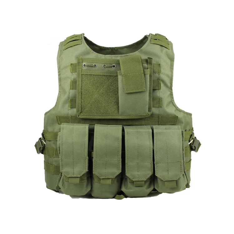 Army green Военный жилет тактический страйкбол боевой жилет армейский Molle Штурмовое поле оборудование Охота верхняя одежда CS жилет 10 цветов - Цвет: Army green