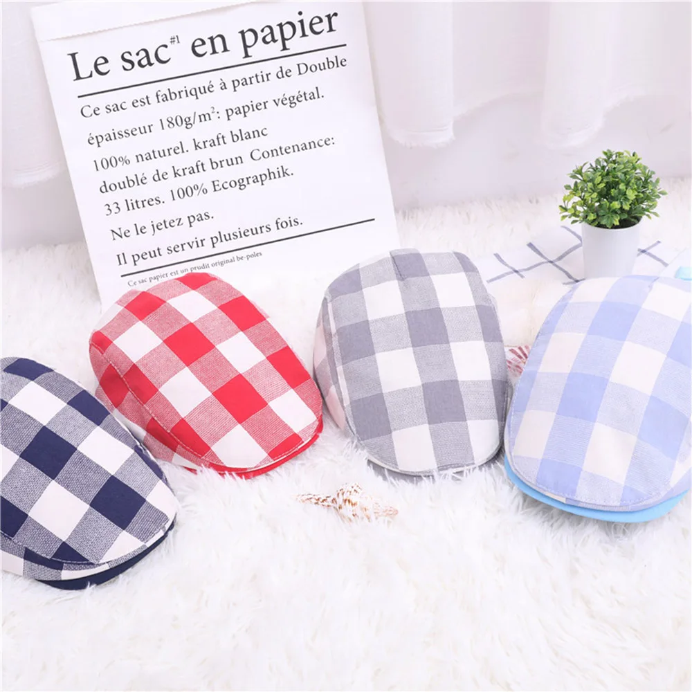 1-2 Years Old Baby Boy Cap Beret Elastic Kids Hat Accessories Cotton Linen Winter for Photography Props | Детская одежда и обувь