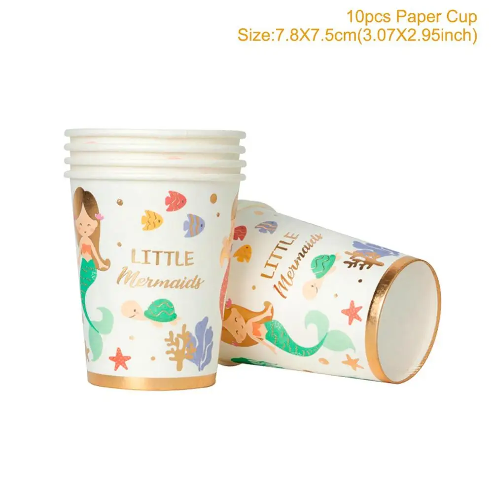 Paper Cup QIFU/вечерние воздушные шары «хвост русалки», «хвост русалки», «Русалочка», декор «Русалочка», «День рождения», декор для девочек, декор для свадьбы - Цвет: Paper Cup