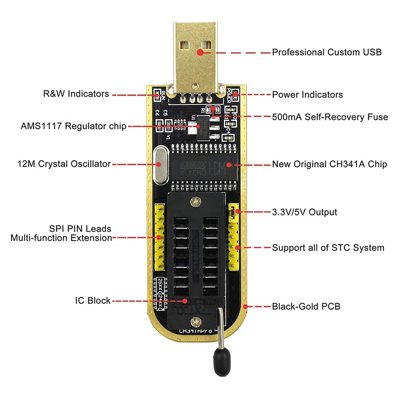 SOP8 SOIC8 тестовый зажим для EEPROM 25CXX / 24CXX с CH341A 24 25 серия Flash Bios USB