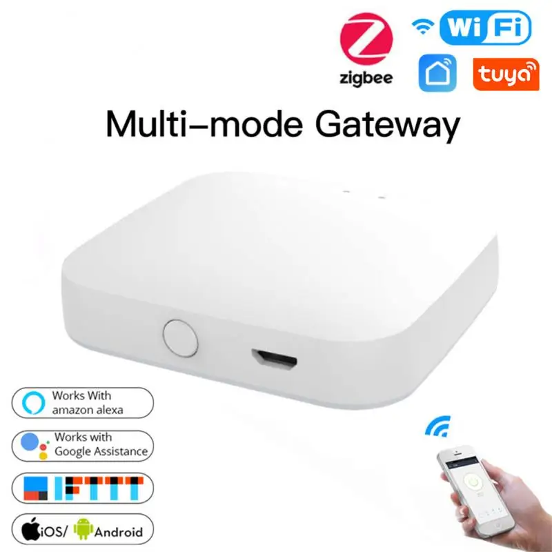 Tuya ZigBee Smart Gateway Hub Smart Home Bridge Smart Life APP Wireless Multi-mode Gateway Works for Alexa Google Home