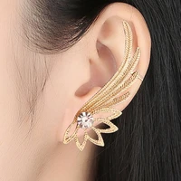 fashion angel wings metal rhinestone earrings womens exaggerated drop earrings banquet popular creative jewelry accessories