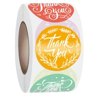 500pcs 1inch thank you gift sealing stickers 10 colorful designs diary scrapbooking sticker wedding party decor handmade sticker