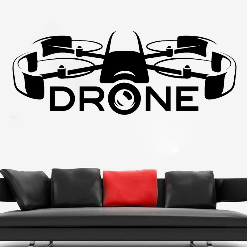 Дрон настенная наклейка Виниловая украшение для спальни гостиной мальчиков