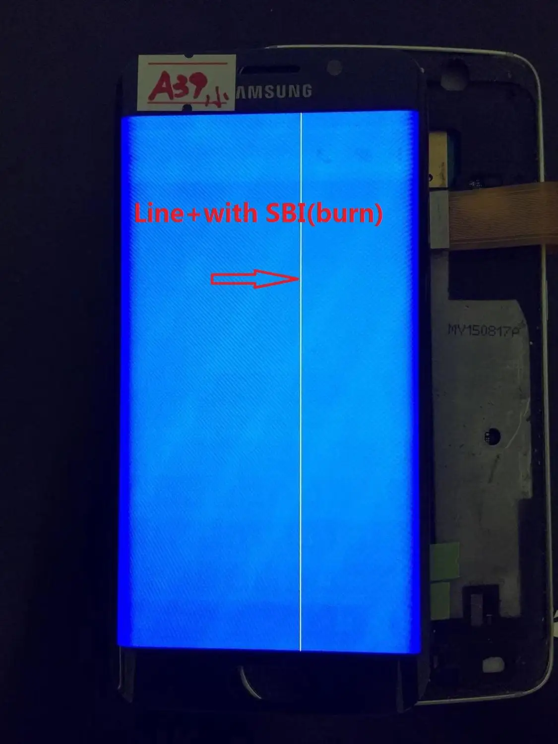 AMOLED ЖК дисплей для SAMSUNG Galaxy s6 edge G925 G925F сенсорный экран дигитайзер дисплей с линией - Цвет: NO.A39 Blue