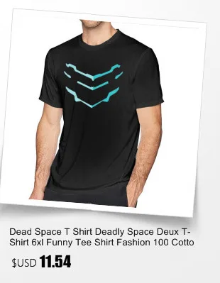 Dead Space футболка Deadly Space Deux футболка 6xl забавная модная футболка из 100 хлопка с коротким рукавом мужская графическая футболка