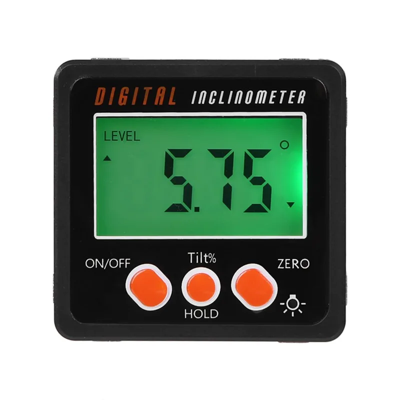 

Neoteck Precision Digital Inclinometer Electron Goniometers 4*90 Degree Magnetic Base Digital Protractor Angle Finder Bevel Box