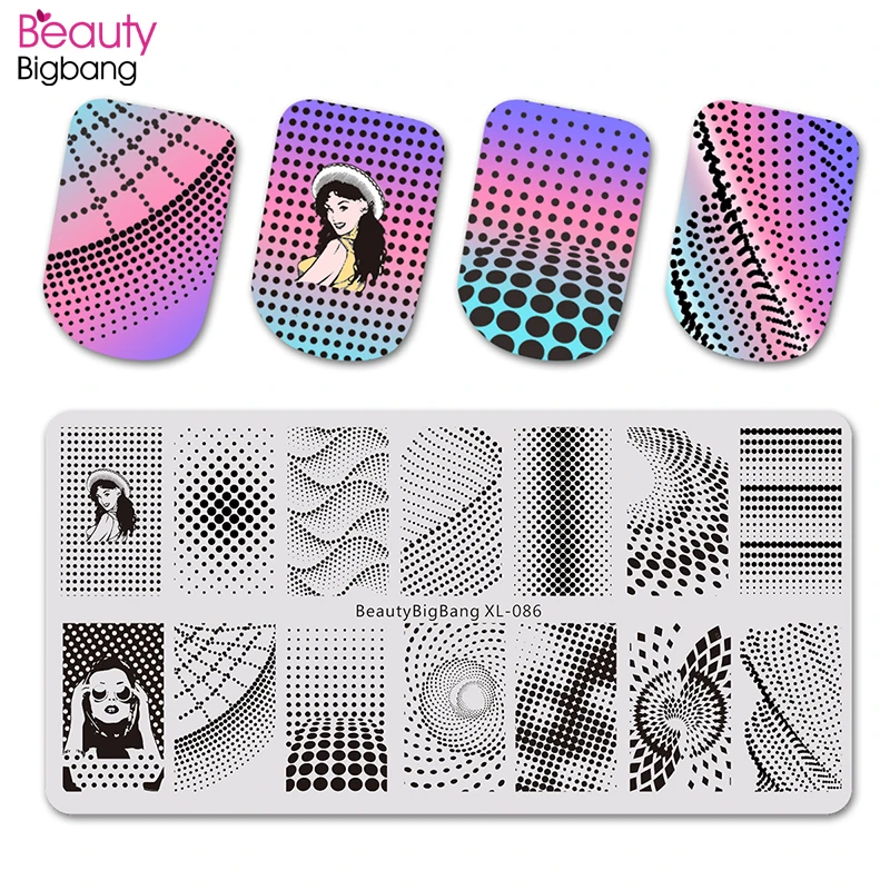 Штамповочные пластины Beauty bigbang новый дизайн фэнтези точка вихревой красоты