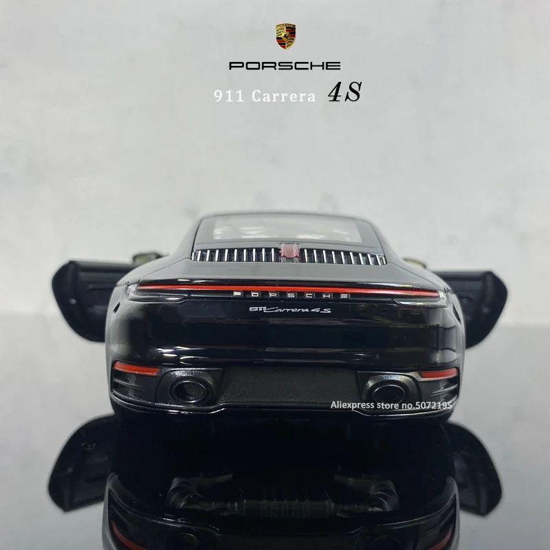 Модель автомобиля Welly 1:24 Porsche 911 carsierra 4s Спортивная Игрушечная модель из черного
