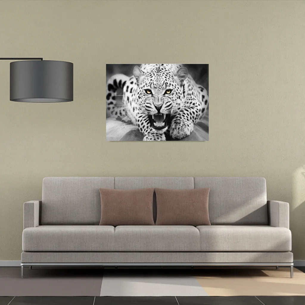 40x50 см DIY картина по номерам Леопард Холст Картины цифровая маслом домашний декор