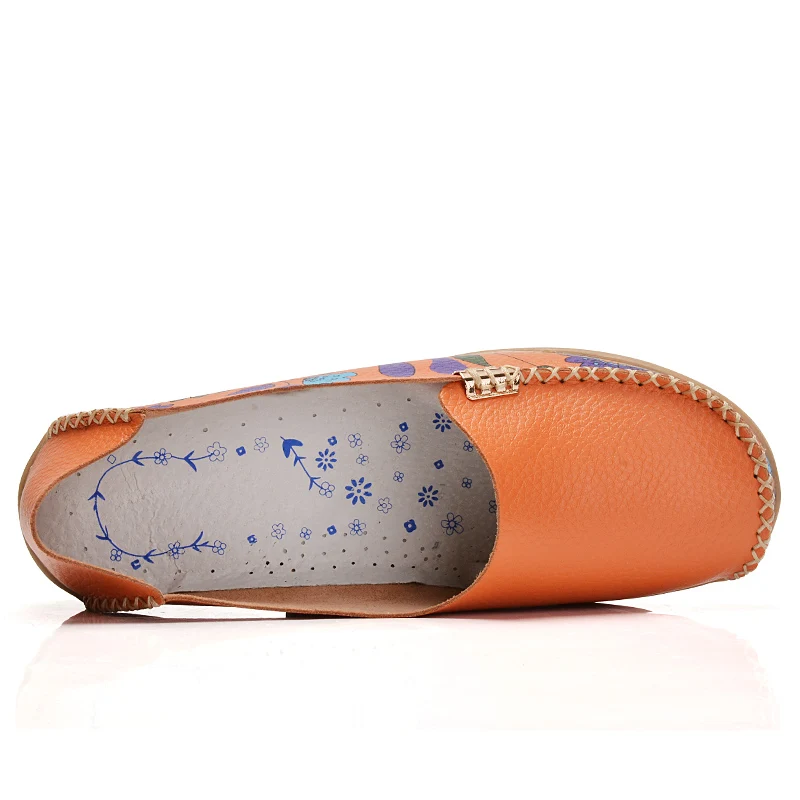 Женская кожаная повседневная обувь на плоской платформе удобные лоферы низком