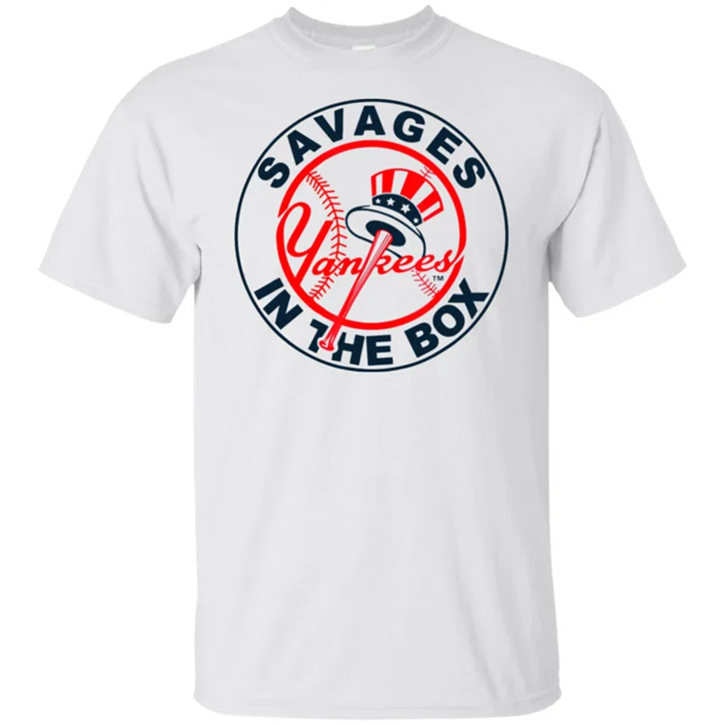 Нью Йорк дикари в коробке Yankees футболка для фанатов белая мужчин и женщин Мужская