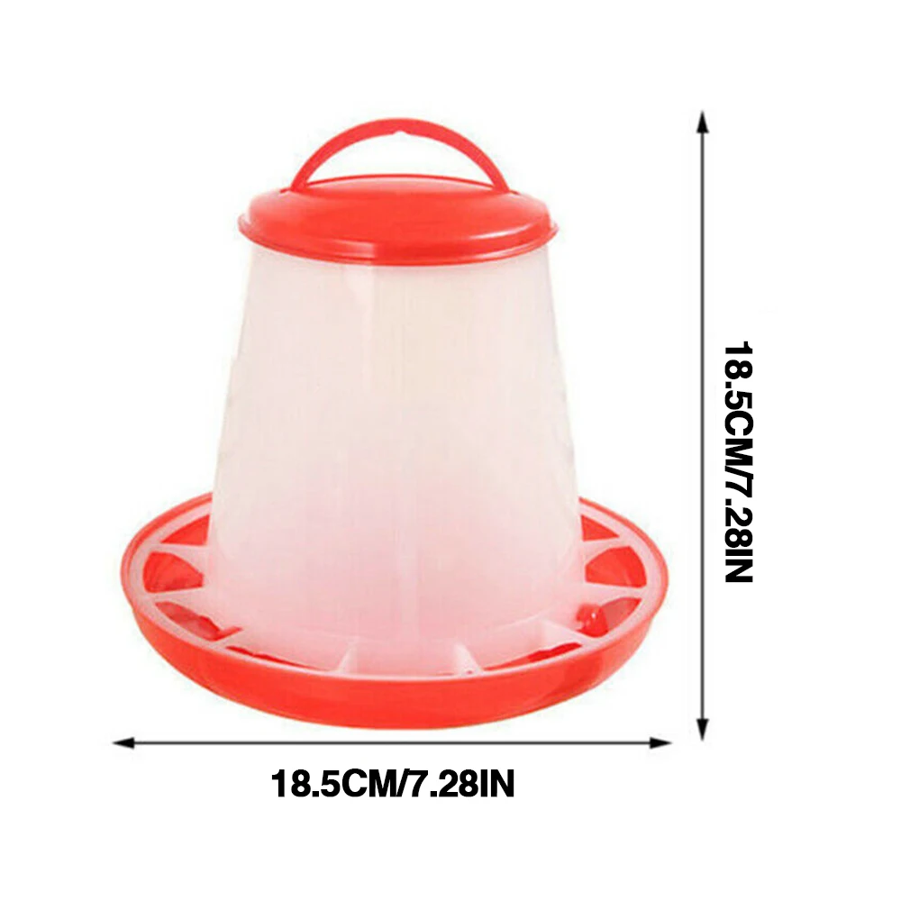 1.5L Chicken Food Feeder Home Garden Farm Chick Hen Poultry Drinker Water Bucket Plastic Dispenser | Дом и сад
