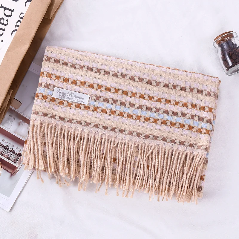 

Korean version of new cashmere-like woven scarf in autumn and winter of 2019,Warm and Long-style Liusug scarf for children