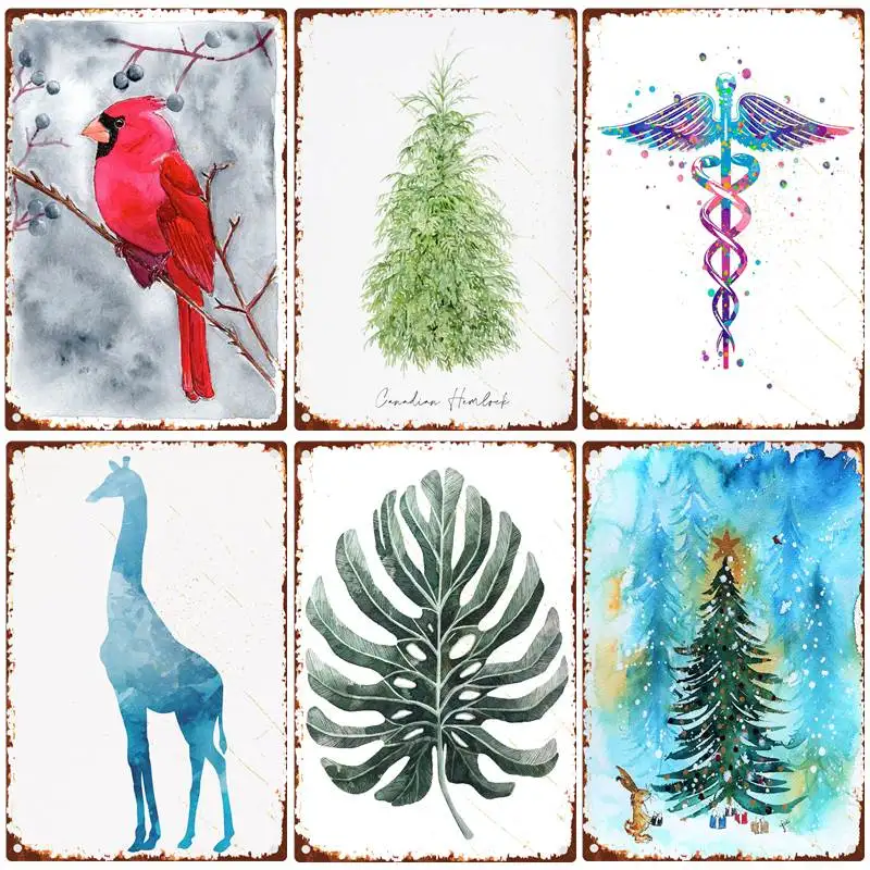 

Жестяной знак, большой набор наклеек на стену для детей, мама, жираф