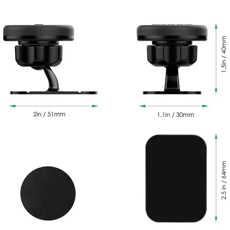 Универсальный магнитный автомобильный держатель для телефона с поворотом на 360