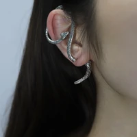 new punk unusual style twining snake shape earrings stud cuff earrings for women animal bat gothic style jewelry