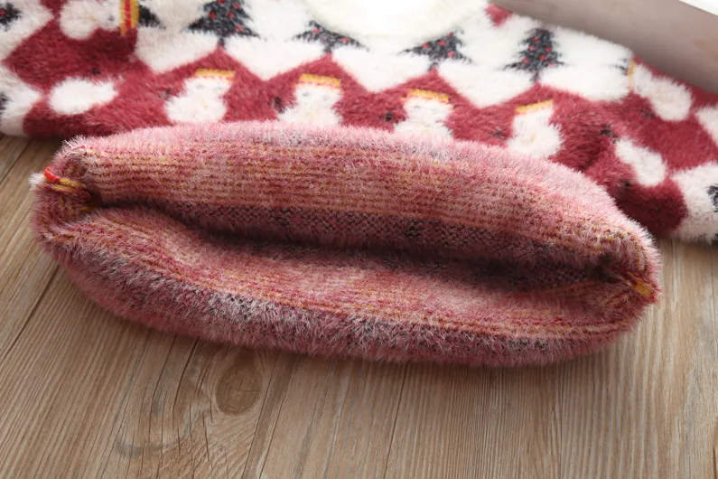 Детский вязаный свитер верхняя одежда для девочек зимняя меховая куртка детей