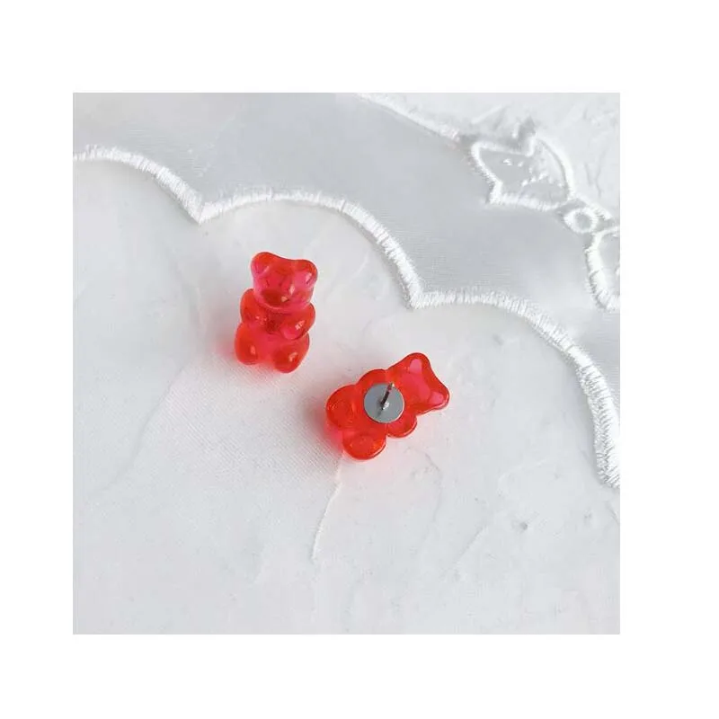 Милые Мультяшные простые серьги для студентов серьги-гвоздики в виде мишки новые