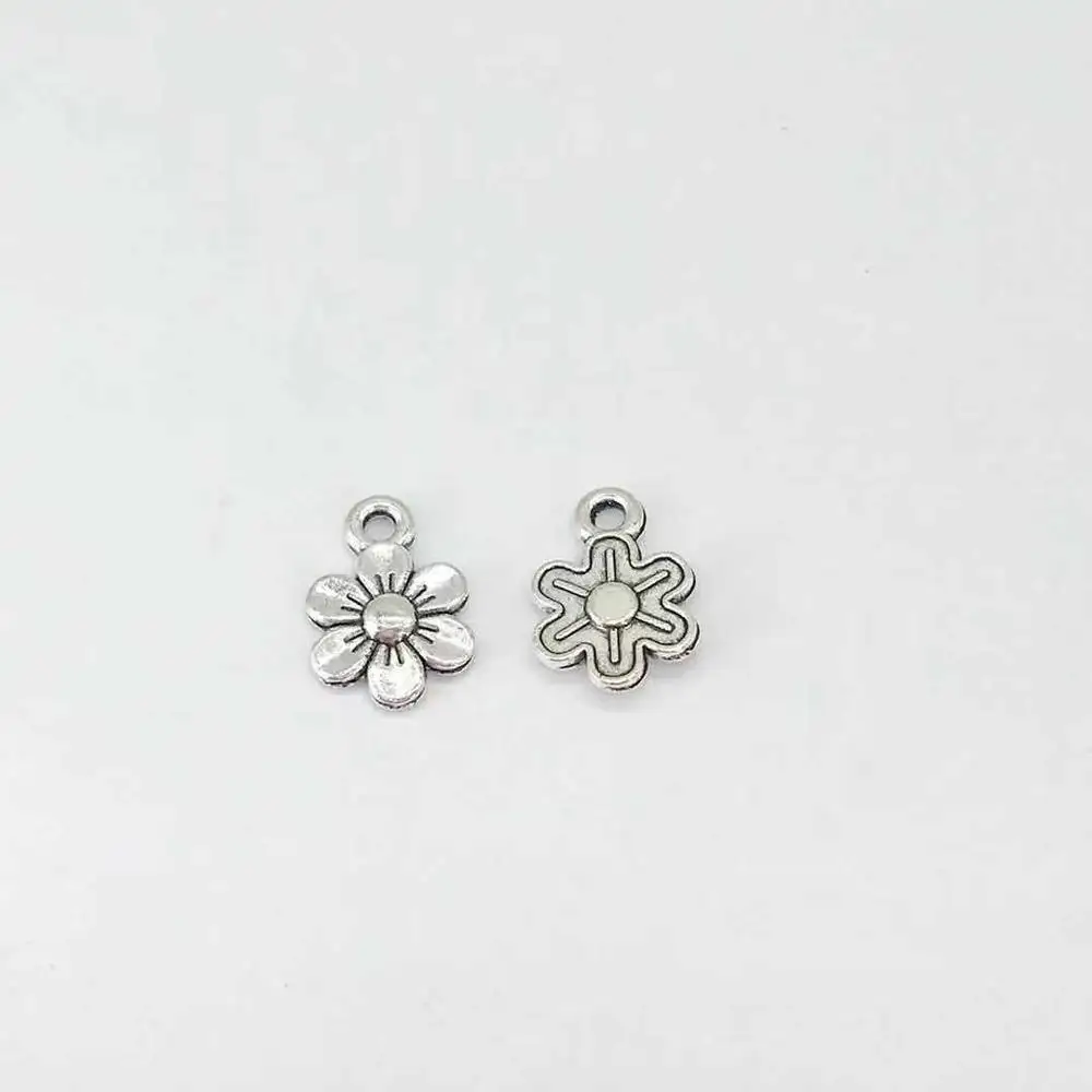 Амулеты-цветы из сплава для самостоятельного изготовления цепочек серег