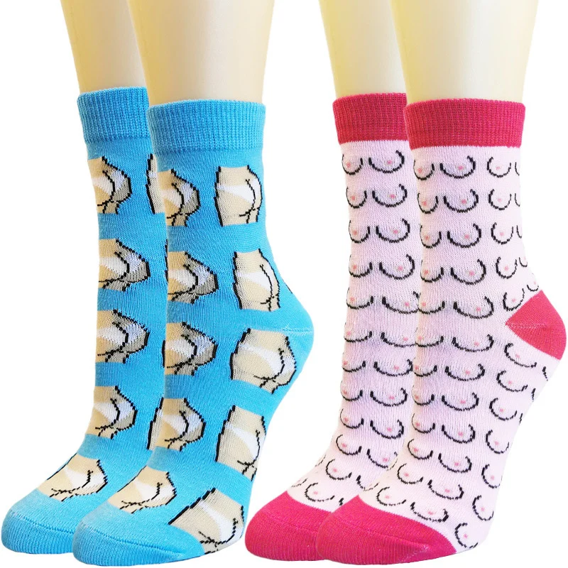 

1 Pair Women Happy Funny Socks Personality Print 2021 Fashion Korean Cute Casual Harajuku Fashion Colorful Streetwear Socks