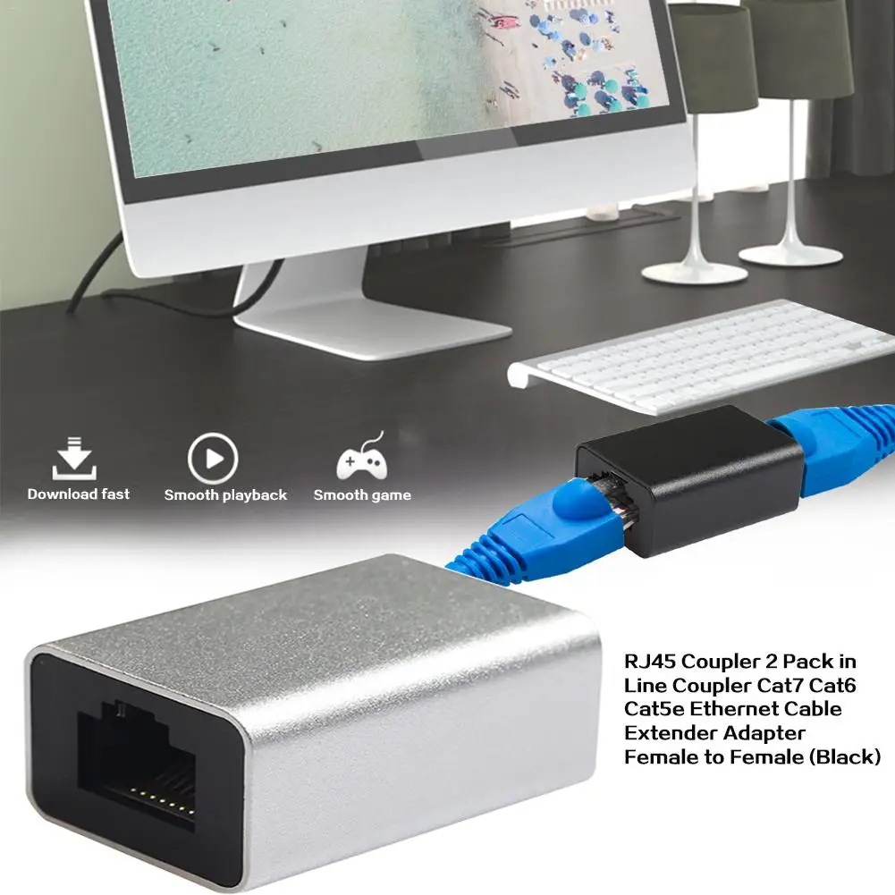 Сетевой адаптер RJ45 сетевой Ethernet соединитель удлинитель переходник FemaleTo Female| |