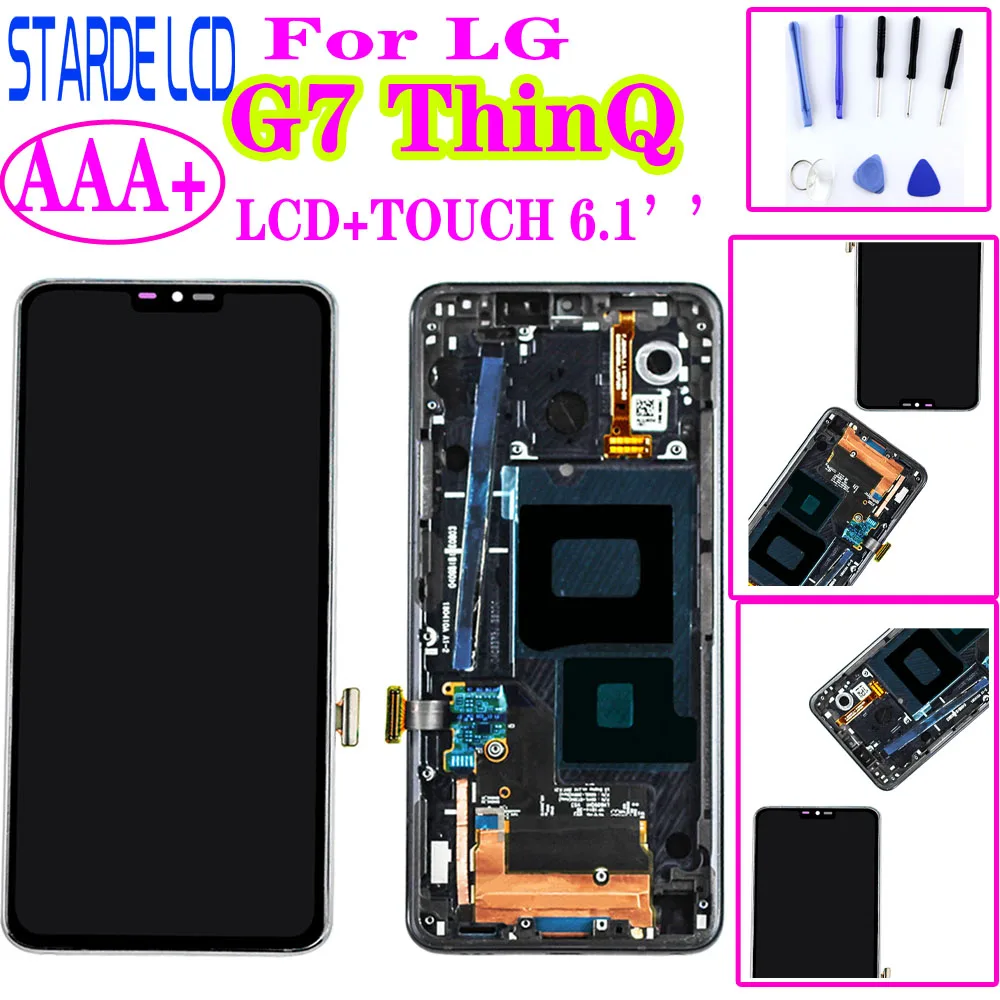 Оригинальный ЖК дисплей 6 1 дюйма для LG G7 thinQ G710 сенсорный экран в сборе дигитайзер