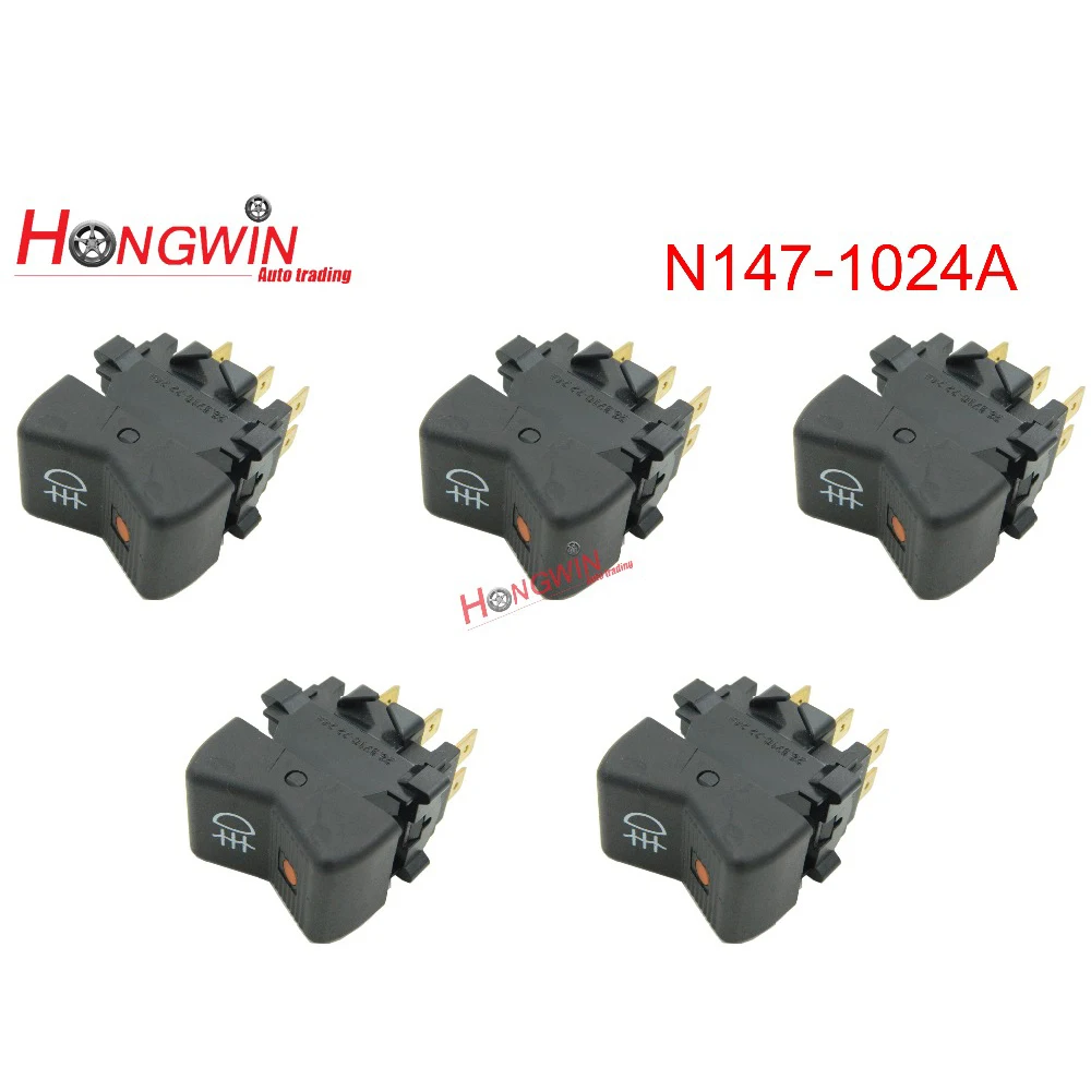 

OEM NO. N147-1024A 5PCS Fog Lamp switch(4pin) Fits Lada Car Russian market Lada Niva Lada Samara Lada Signet