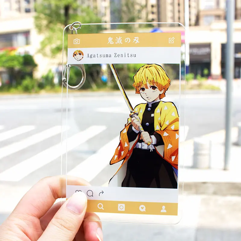 Прозрачный акриловый брелок для ключей японское аниме рассекающее демонов