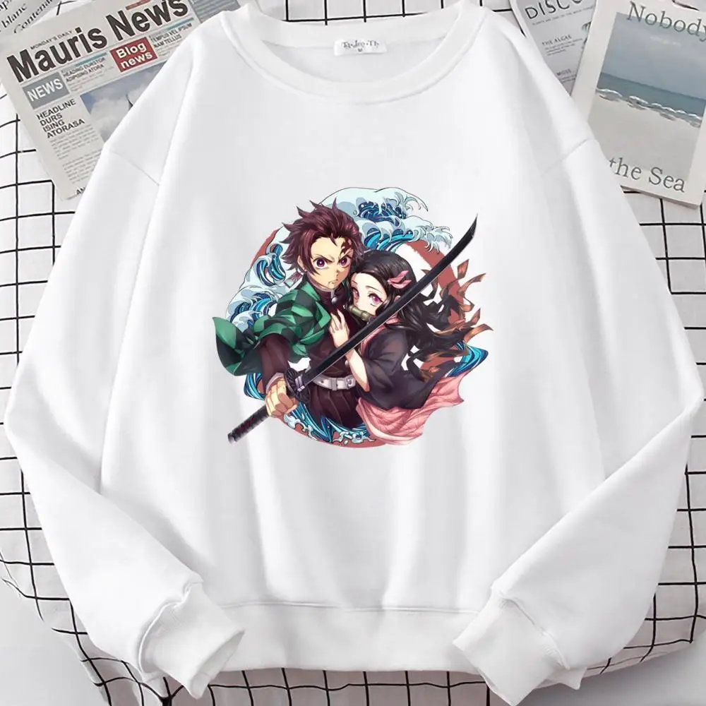 

Demon Slayer Kamado Tanjirou personalise O-NECK Cotton Sweatshirts with Pocket Casual Unisex Sweater