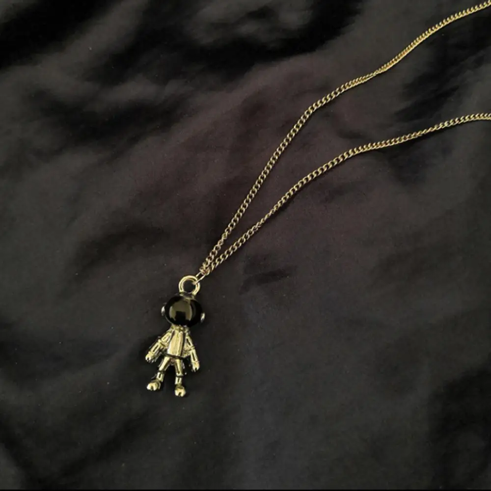 Модное Позолоченное серебряное ожерелье с мультяшным астронавтом для женщин и