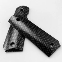 1pair resin material black c tek honeycomb pattern 1911 models grips scale handle patch full size custom diy making accessories